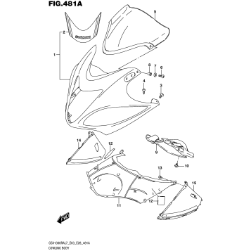 COWLING BODY (GSX1300RAL7 E03)
