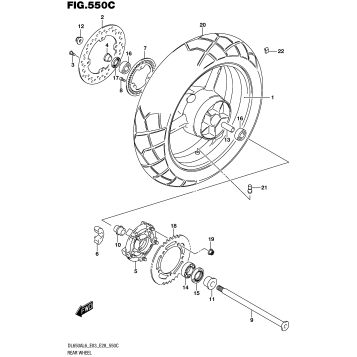 REAR WHEEL (DL650AL6 E03)