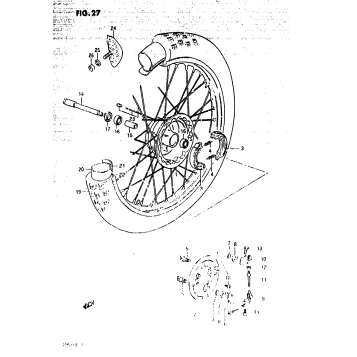 FRONT WHEEL (MODEL E)