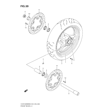 FRONT WHEEL (GSX1300BKK8/K9)