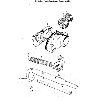 CYLINDER HEAD-CRANKCASE COVER-MUFFLER