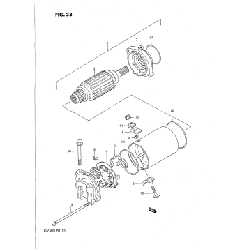 STARTING MOTOR (MODEL J/K/L)