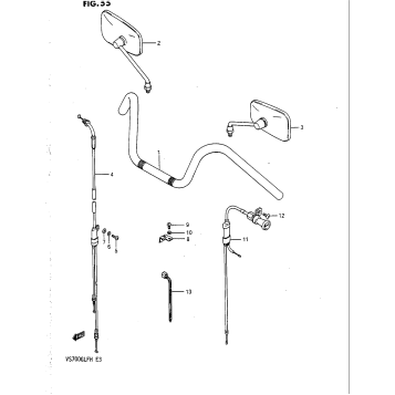 HANDLEBAR - CONTROL CABLE (VS700GLPG/GLEPG/GLPH/GLEPH)