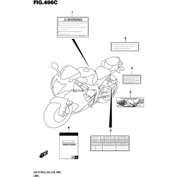 LABEL (GSX-R750L9 E33)