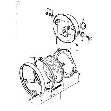 HEADLAMP [ FROM F.NO.37423. (GT750K