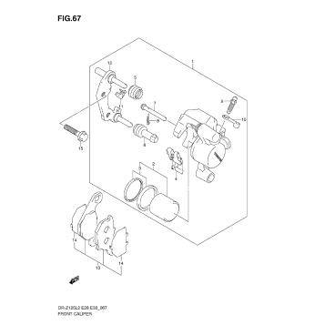 FRONT CALIPER (DR-Z125L E33)