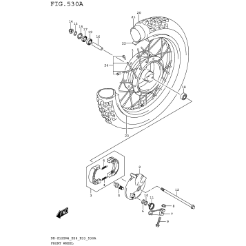 FRONT WHEEL (DR-Z125)