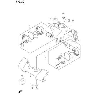 TURNSIGNAL FRONT LAMP (MODEL K1/K2/K3)