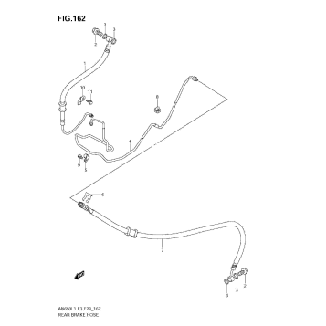 REAR BRAKE HOSE (AN650A L1 E28)