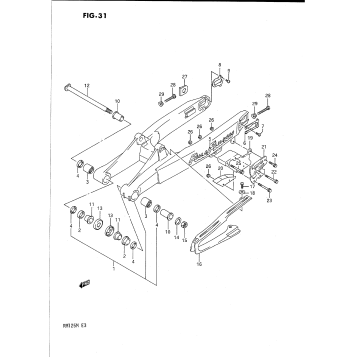 REAR SWINGING ARM (MODEL K)