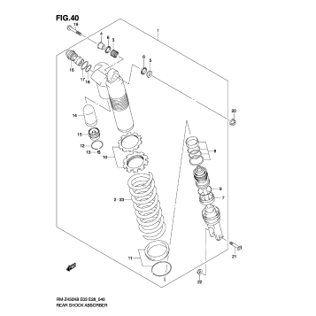 REAR SHOCK ABSORBER (RM-Z450 K8/K9)