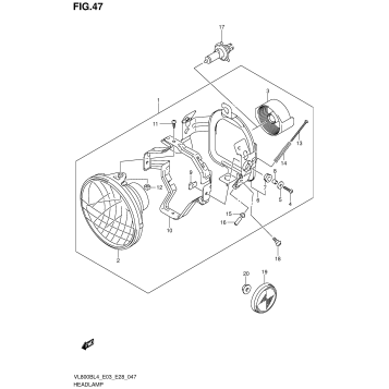 HEADLAMP ASSY (VL800BL4 E28)