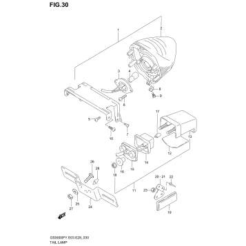 TAIL LAMP (MODEL W/X/Y/K1/K2)