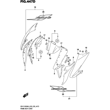 FRAME BODY COVER (GSX-S1000YAL9 E03)