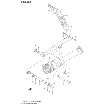 REAR SWINGING ARM (MODEL K1/K2/K3)