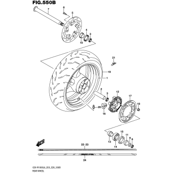 REAR WHEEL (GSX-R1000L6 E28)