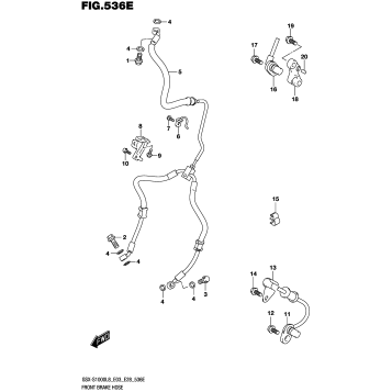 FRONT BRAKE HOSE (GSX-S1000L8 E33)