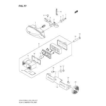 REAR COMBINATION LAMP (GSX-R1000ZL3 E28)
