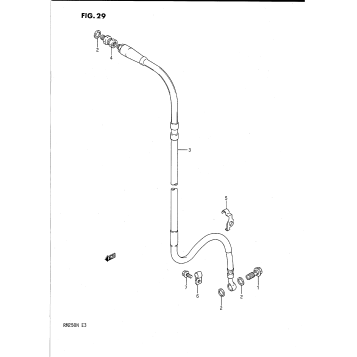 FRONT BRAKE HOSE (MODEL K/L/M)