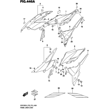 FRAME LOWER COVER (GSX250RL9 P28)