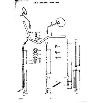 HANDLEBAR - CONTROL CABLE
