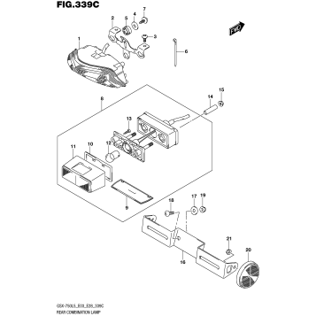REAR COMBINATION LAMP (GSX-R750L5 E33)