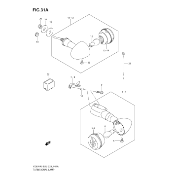 TURNSIGNAL FRONT & REAR LAMP (VZ800K9)