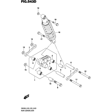 REAR CUSHION LEVER (SV650AL9 E33)