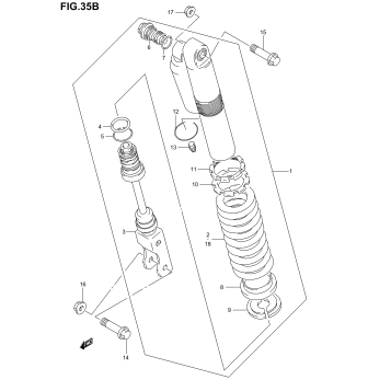 REAR SHOCK ABSORBER (MODEL K5/K6)