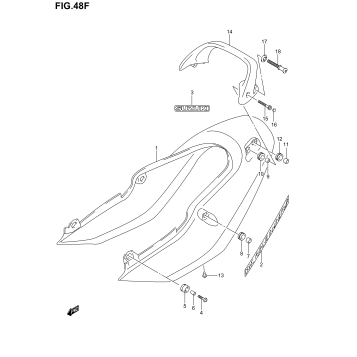 SEAT TAIL COVER (GSF1200SK4)