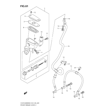 FRONT BRAKE HOSE (GSX1300BKK8/K9)