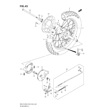 REAR WHEEL (DR-Z125K3)