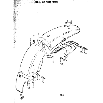 REAR FENDER (TS400K)