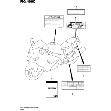LABEL (GSX1300RAL8 E33)