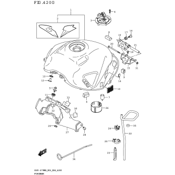 FUEL TANK ((GSX-S750Z,GSX-S750ZA):E33)