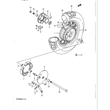 REAR WHEEL (VS700GLFH/GLPH)