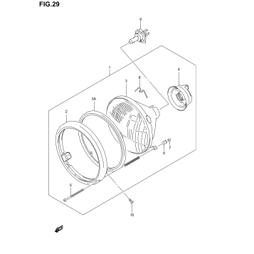 HEADLAMP ASSY (MODEL K1/K2/K3/K4)