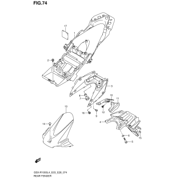 REAR FENDER (GSX-R1000L4 E28)