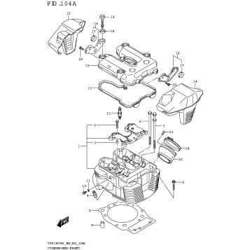 CYLINDER HEAD (FRONT) (VZR1800)