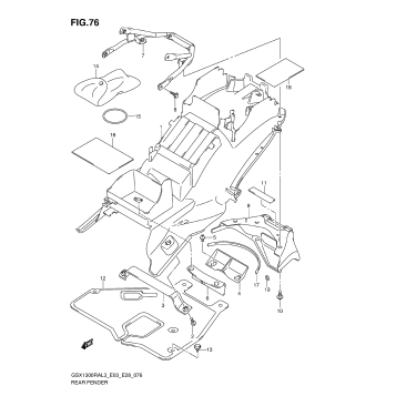 REAR FENDER (GSX1300RAL3 E28)