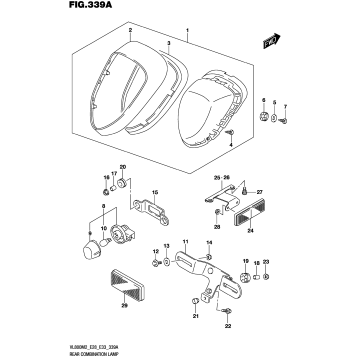 REAR COMBINATION LAMP (E28)
