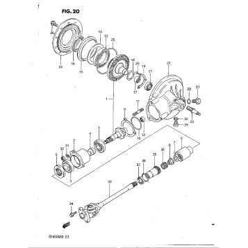PROPELLER SHAFT - FINAL DRIVE GEAR
