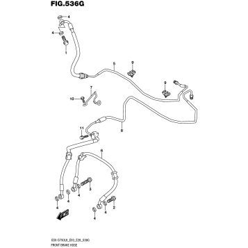 FRONT BRAKE HOSE (GSX-S750AZL8 E28)