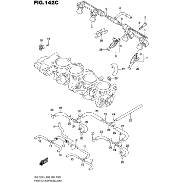 THROTTLE BODY HOSE/JOINT (GSX-R750L5 E33)