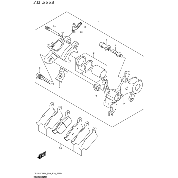 REAR CALIPER (DR-Z400SM)
