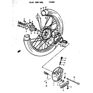 FRONT WHEEL (TS185N)