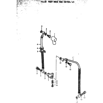 FRONT BRAKE HOSE (GS750B