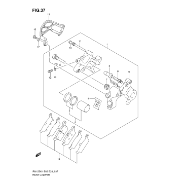 REAR CALIPER (MODEL K1/K2/K3)