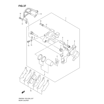 REAR CALIPER (MODEL K1/K2/K3)