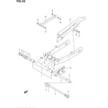 REAR SWINGING ARM (NOT FOR U.S. MARKET)